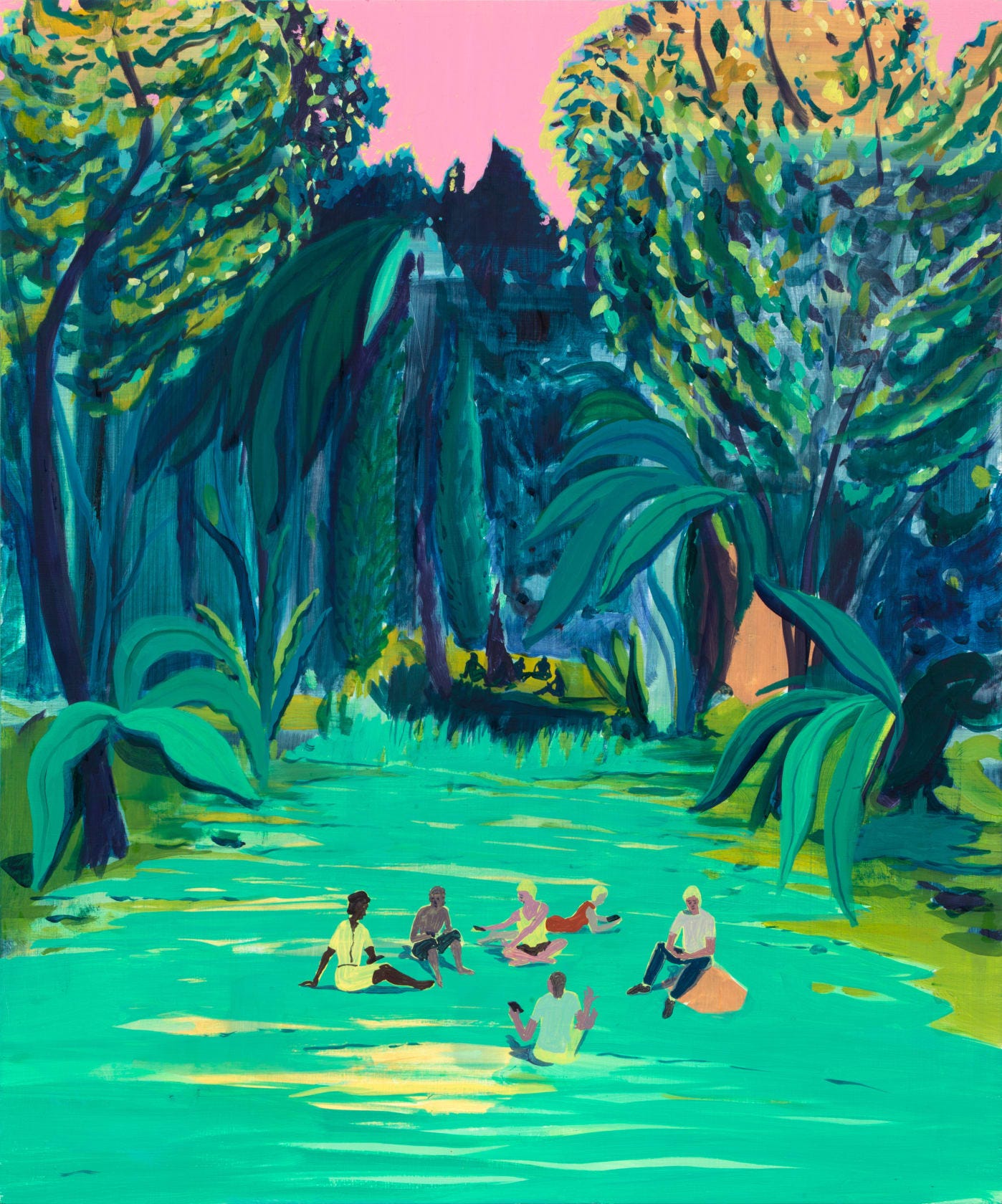 Jules de Balincourt, Park People Versus Forrest People , 2020 | Thaddaeus  Ropac