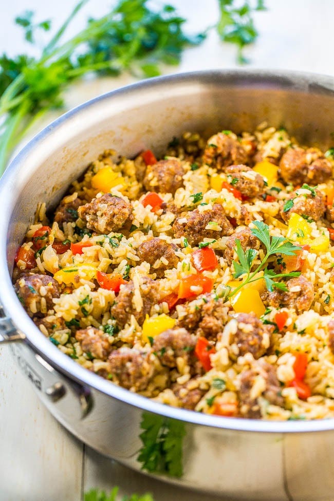 Italian Sausage and Peppers Skillet. 