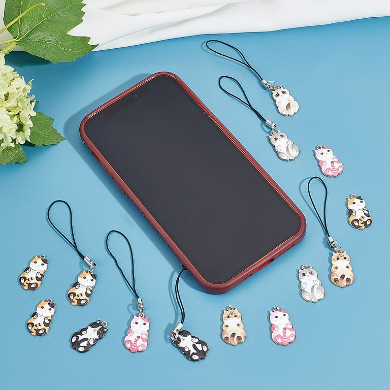 1 box 24 Set 6 Styles Phone Charms Strap Kawaii Cellphone Charm Cute Cat  Animal Pets Cell Phone Charms - Walmart.com