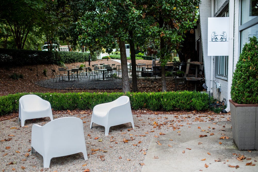 Autumn vibes in the small courtyard at Sheep &amp; Meadow.