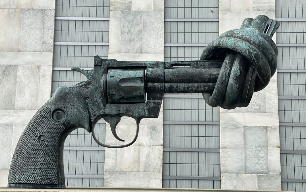 revolver statue