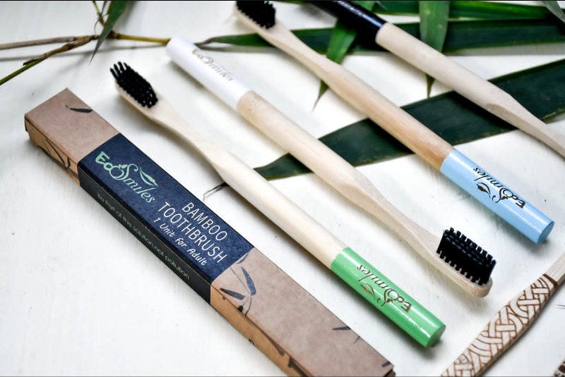 Kenya-based Eco-Smiles manufactures toothbrushes made from bamboo.