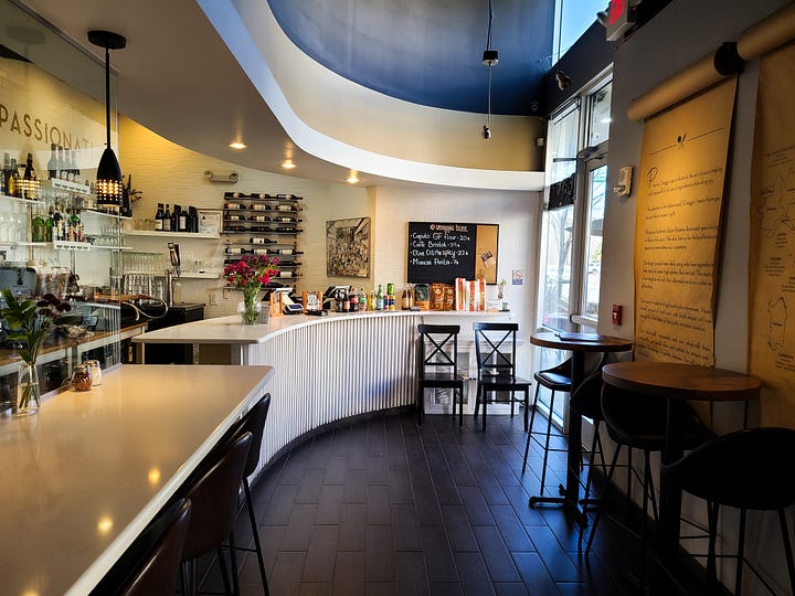 Pizzeria Omaggio pantry goodie counter