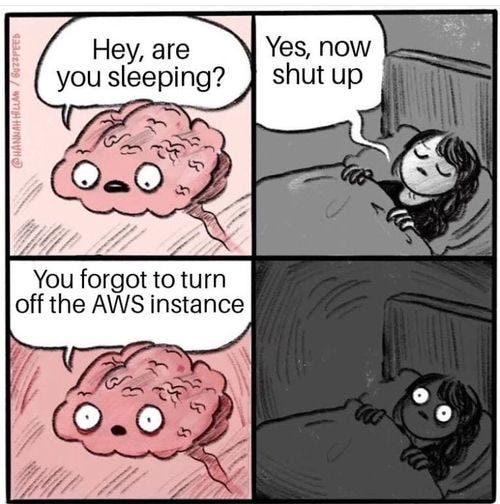 r/ProgrammerHumor - Better turn off AWS before you get a huge bill r/ProgrammerHumor - Better turn off AWS before you get a huge bill