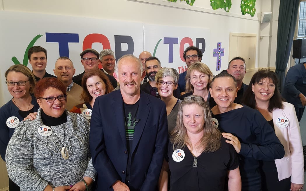 TOP leader Gareth Morgan at the party’s campaign launch in Wellington in 2017. TOP leader Gareth Morgan at the party’s campaign launch in Wellington in 2017.