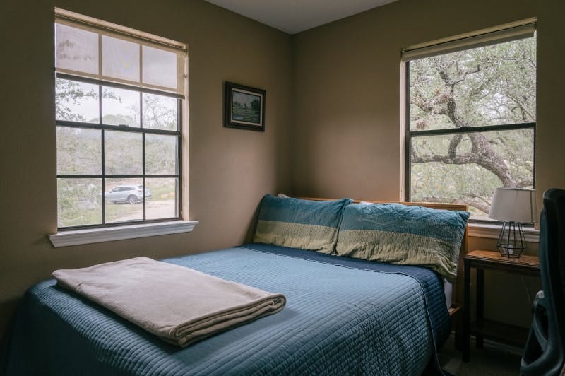 A bedroom in the cabin