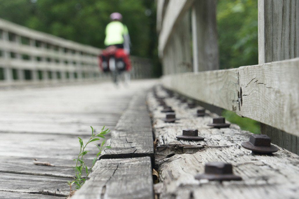 A bridge on the Wabash Trace Trail. A bridge on the Wabash Trace Trail.