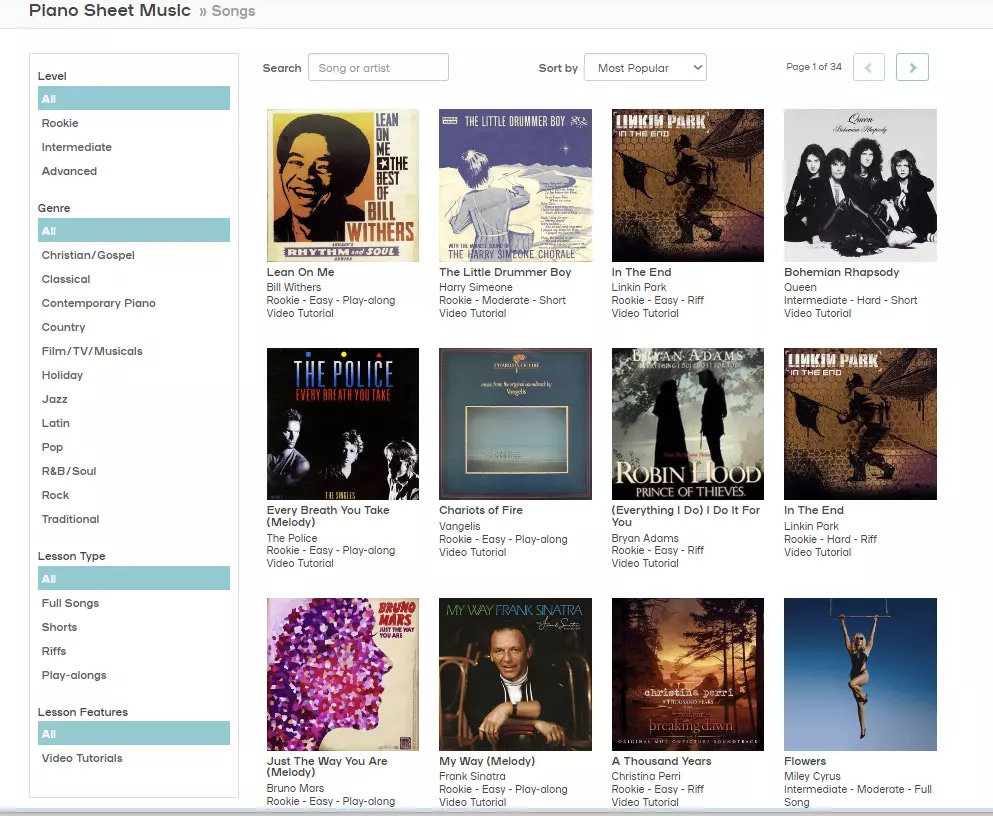 Playground Sessions Song Library