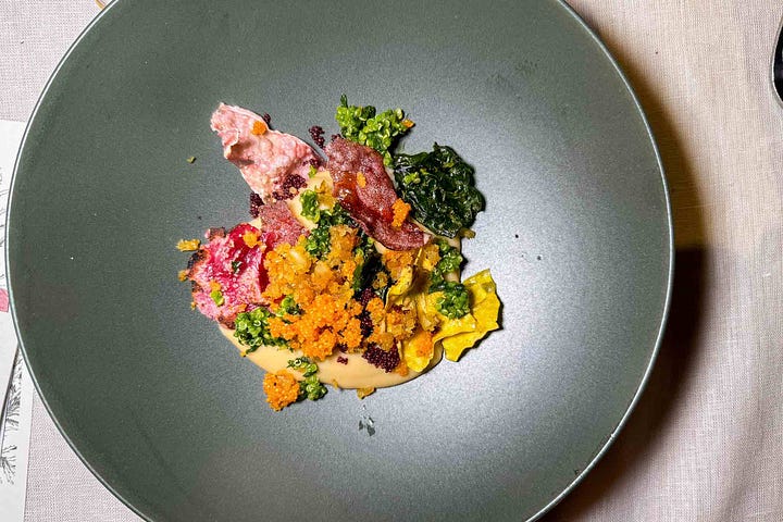 Virgilio Martinez, Cook the Ecosystem, Extreme Altitude of Smoked Goat and Dates, Coral of Octopus, Lentil and Codium