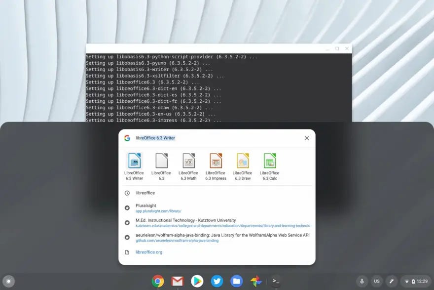 LibreOffice for Linux on 