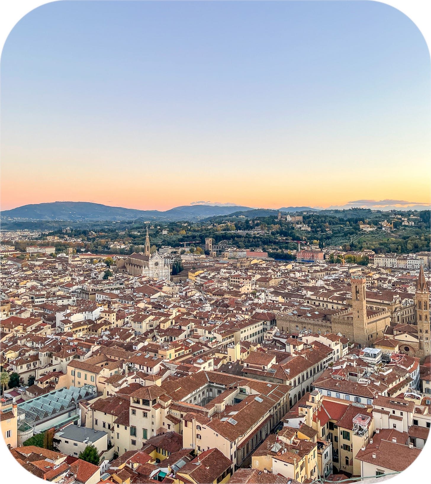 Florence from the roof of the Duomo.