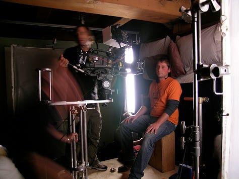 BTS of the masturbation scene. (Images via Q. Allan Brocka)