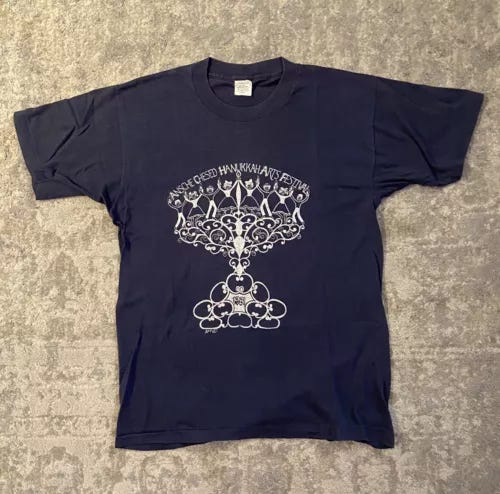 Vintage “Hanukkah Arts Festival” TShirt—1981—Single Stitch—Made In USA—Large - Picture 1 of 7