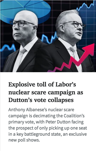 Big Mining Money can't overcome Nuclear Fear. Simple repeat advertising is effective