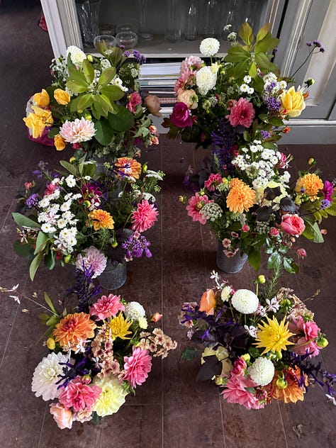 British flowers in jewel tones