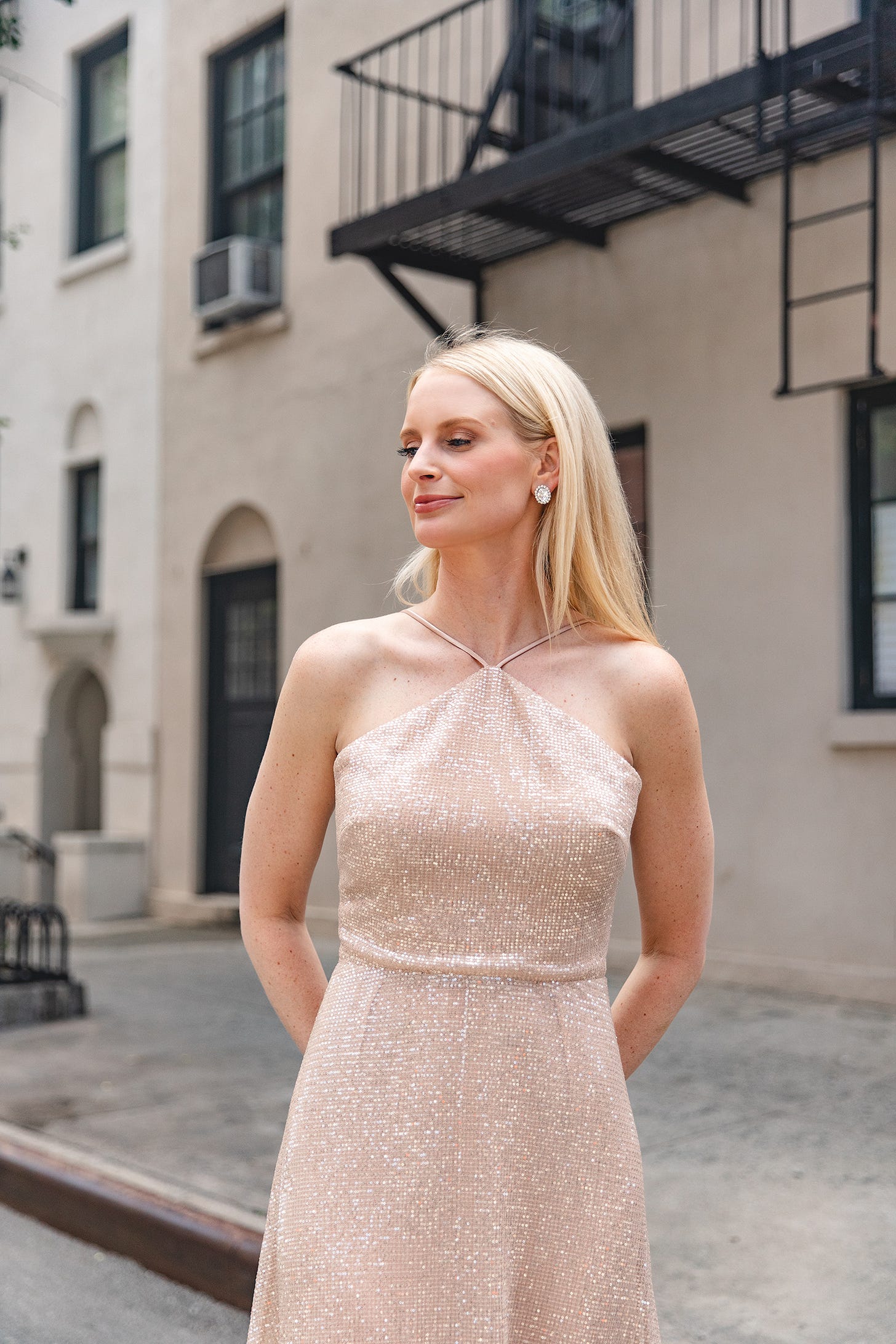 Neutral occasion dresses you can wear now and into fall