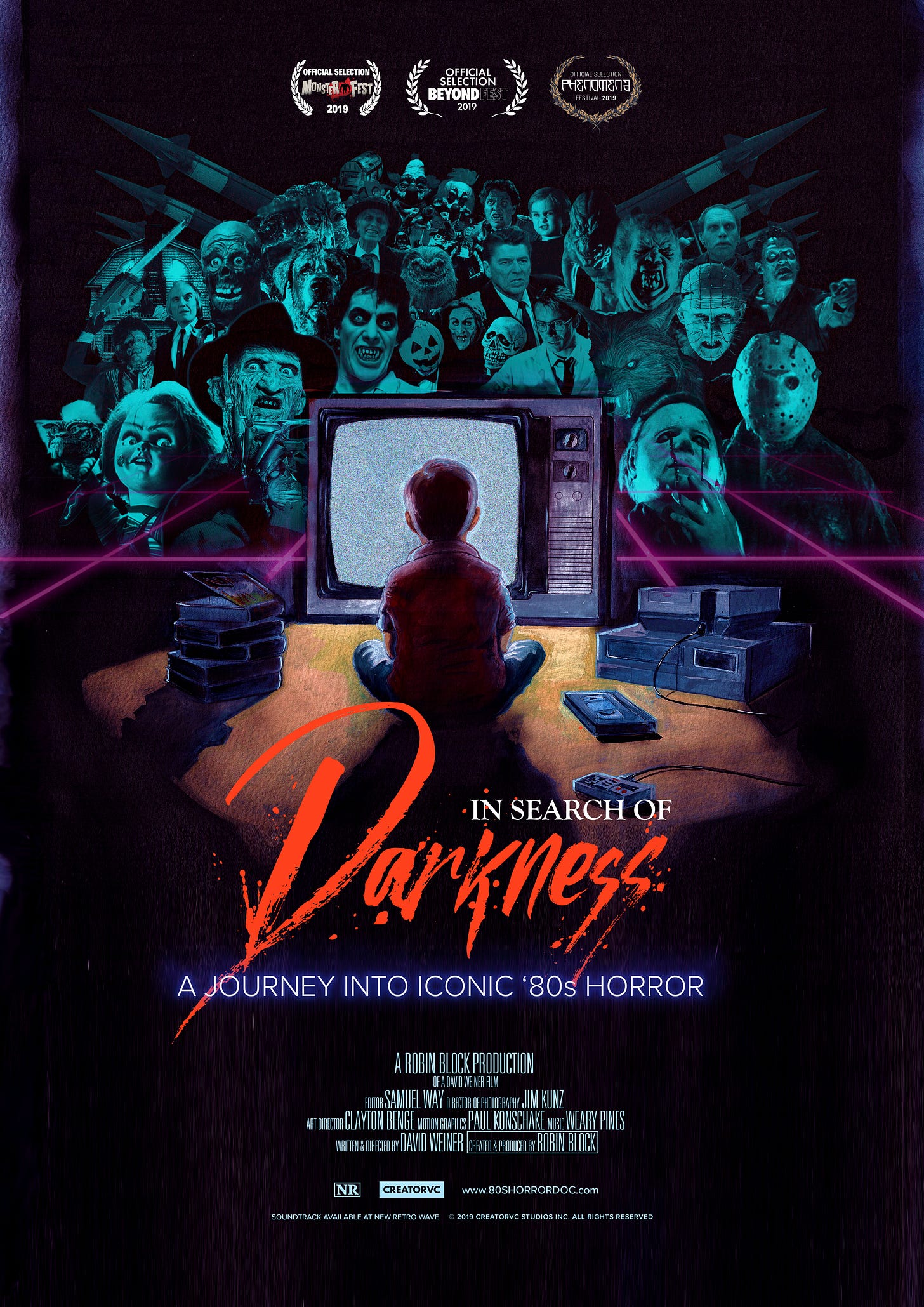 The original In Search of Darkness poster, with festival laurels.