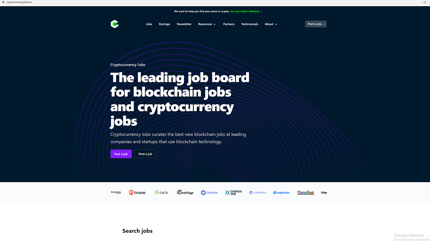10 Websites you can rely on for finding Jobs in Web3 for multiple  Remote/On-site roles.