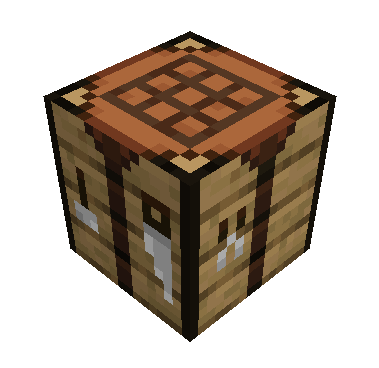 Isometric(ish) view of a crafting table Isometric(ish) view of a crafting table
