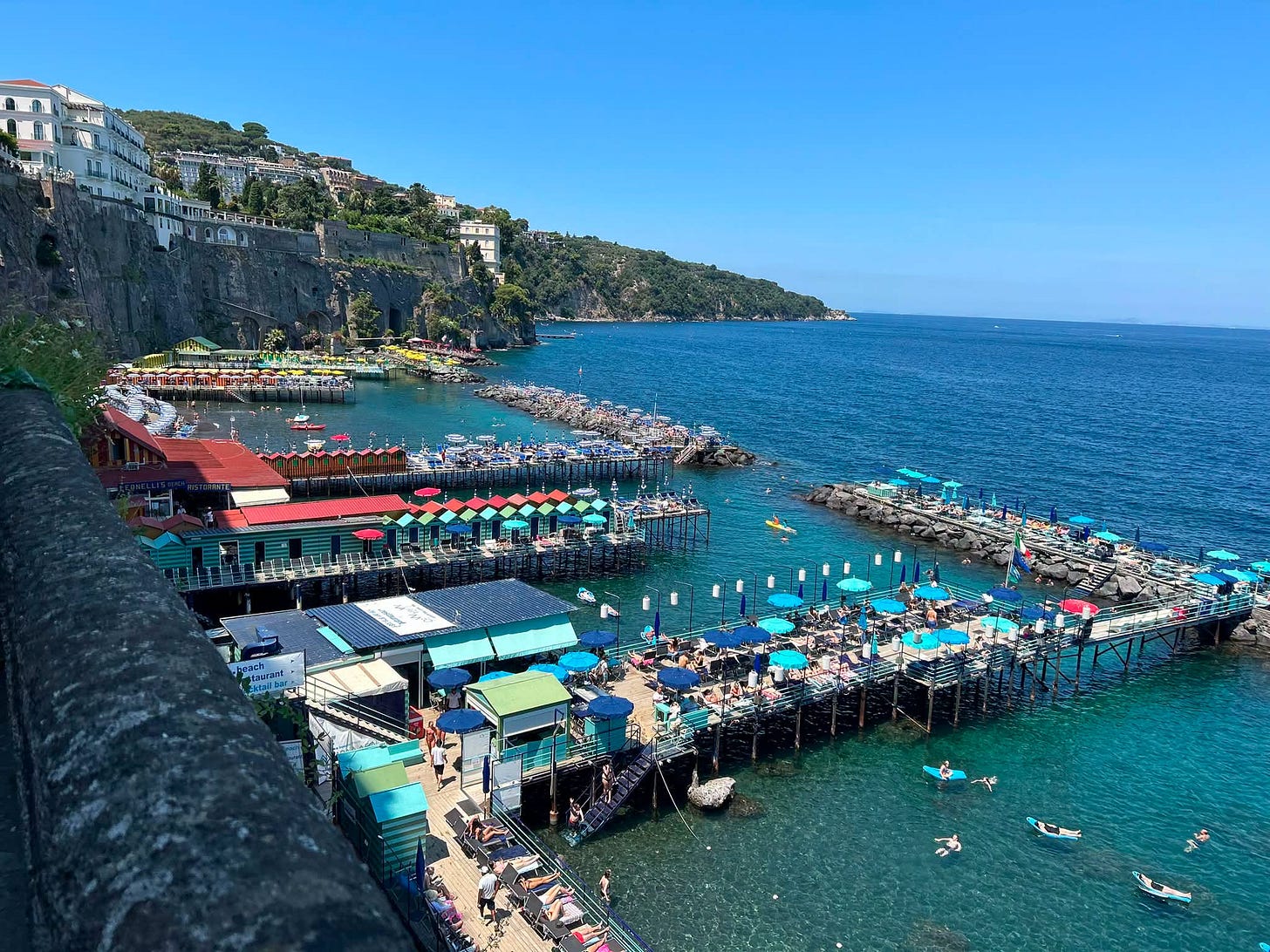 May be an image of swimming and Camogli