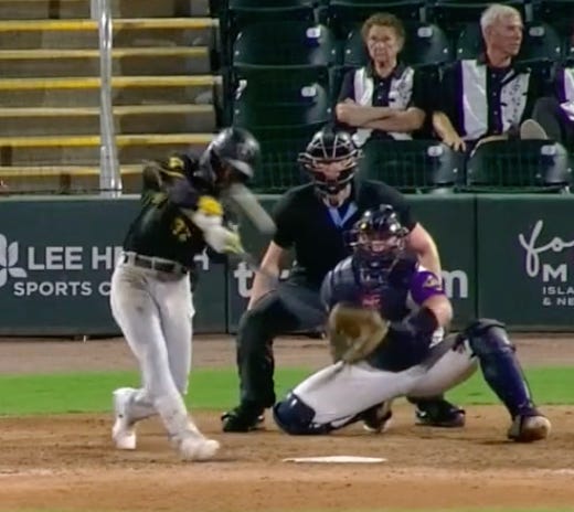 Pimentel Homers in Marauders 5-3 Loss to Mighty Mussels