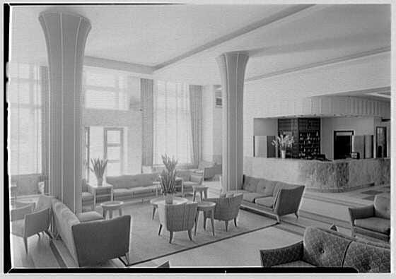 Bar and Lobby of the Raleigh Hotel in the 1940s