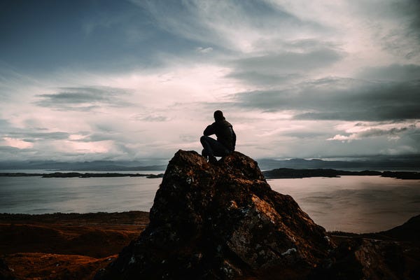 Reflecting at The Storr in the Isle of Skye, Scotland