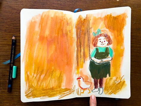 Sketchbook illustrations of people drawn by Beth Spencer