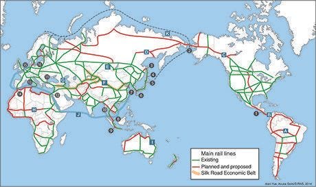 The World Landbridge Network - Key Links and Corridors The World Landbridge Network - Key Links and Corridors