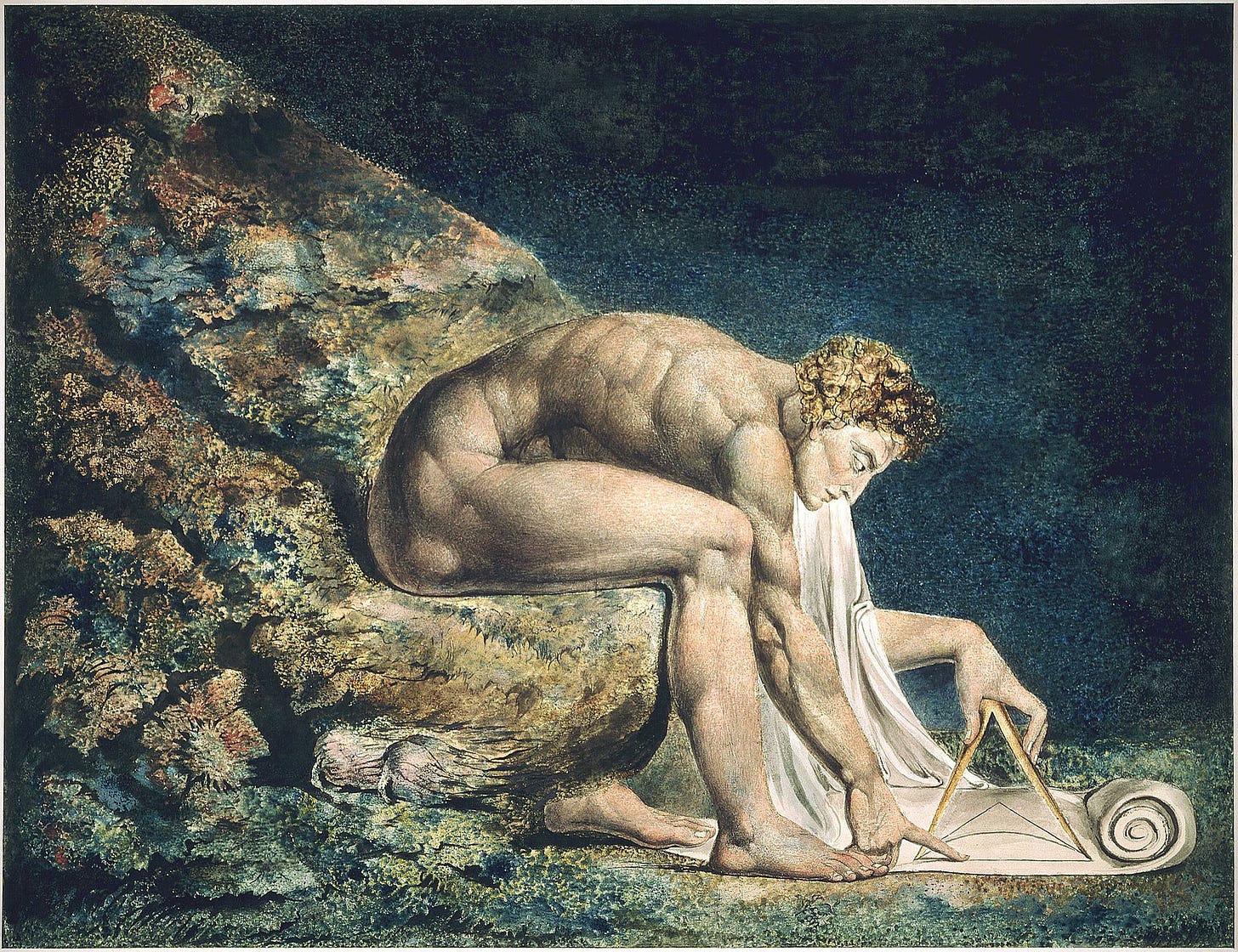 Newton painting by William Blake Newton painting by William Blake