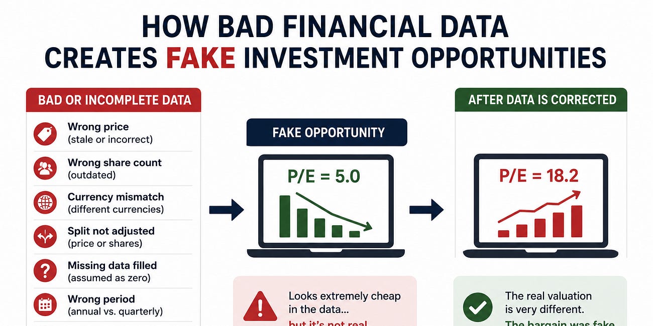 How Bad Financial Data Creates Fake Investment Opportunities