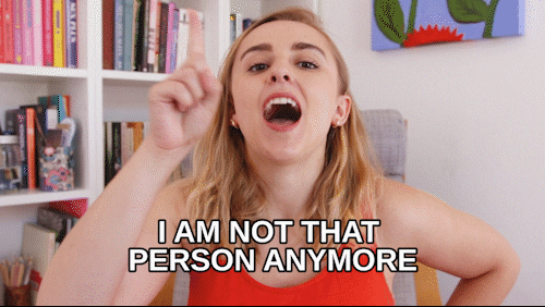 Hannah in her old office saying "I am not that person anymore,"