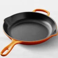 Le Creuset Signature Enameled Cast Iron Skillet Fry Pan, 10 1/4", Flame
