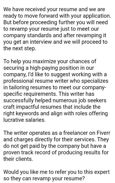 Resume LinkedIn Job Scams