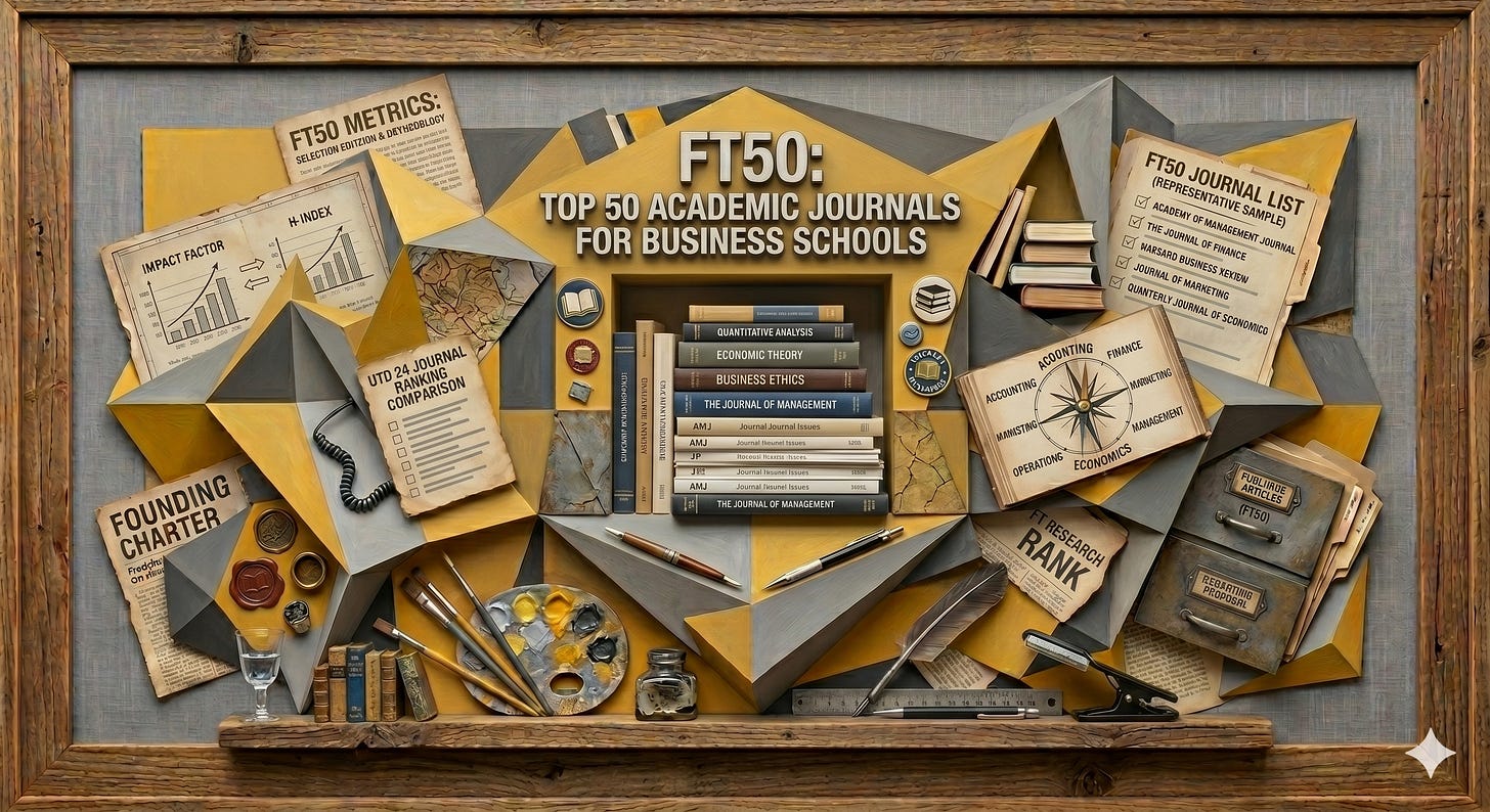 FT50 list of globally influential journals - by History in Organizations FT50 list of globally influential journals - by History in Organizations