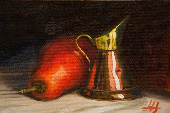 North Light, oil, 5 x 7, by John Hulsey oil painting by John Hulsey