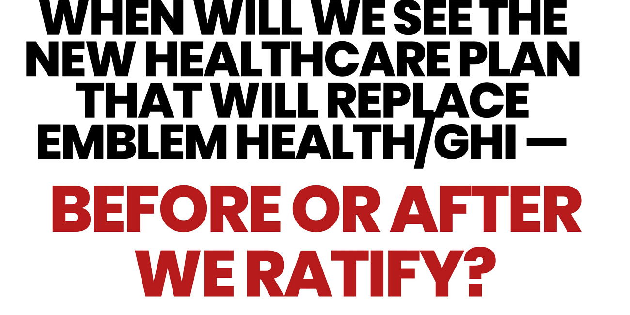 CAVEAT UFT MEMBERS: Before voting on this new tentative contract be sure to ask this question about the new healthcare givebacks.