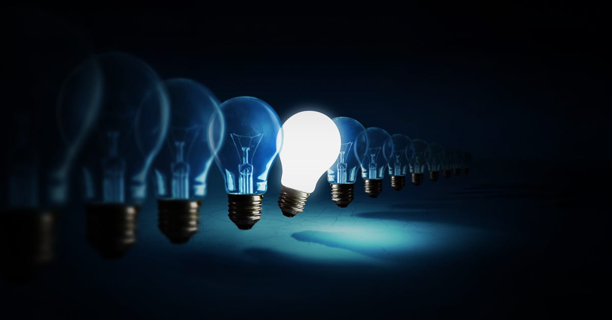 A row of lightbulbs signify this week's Musings and Tales about night lights.