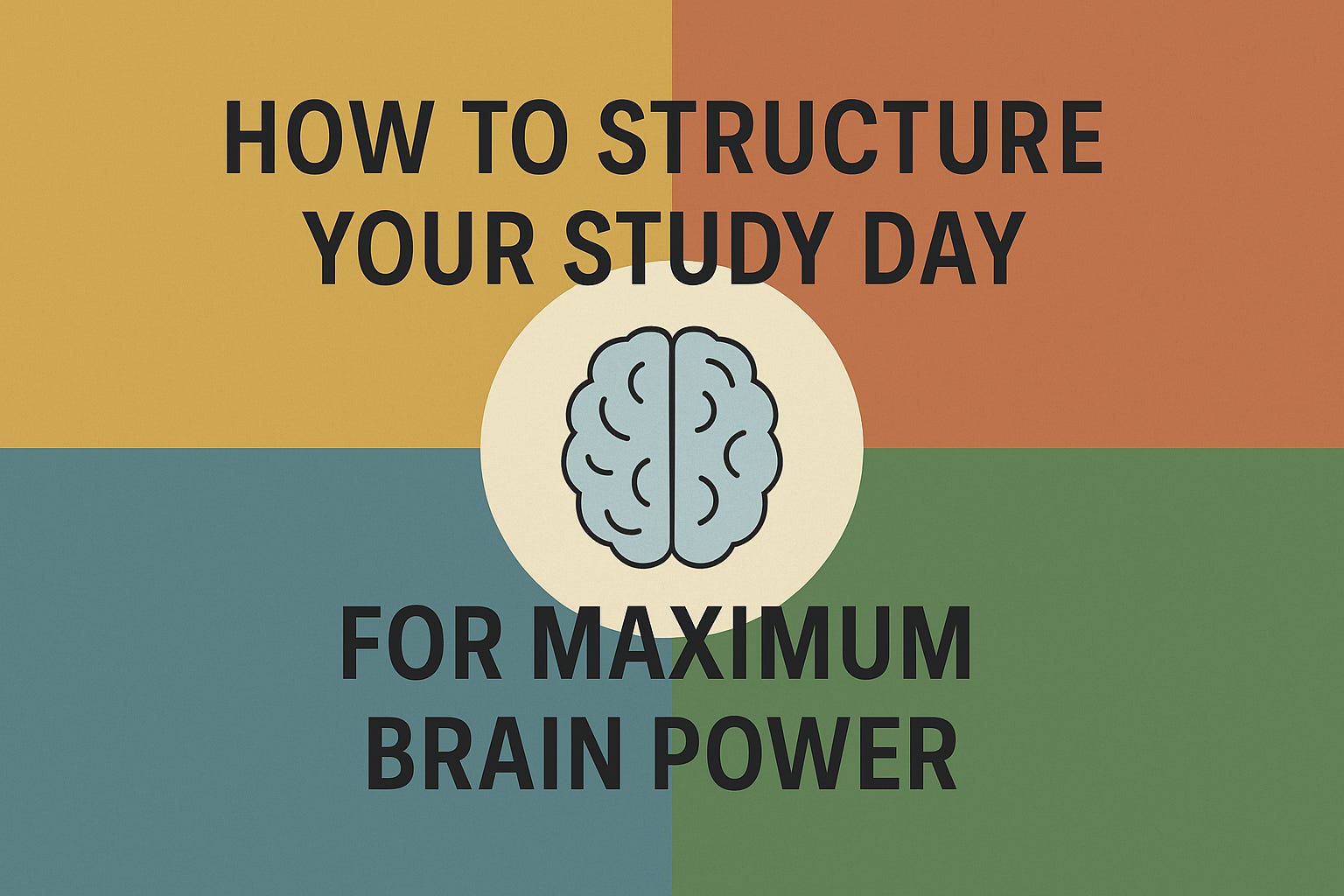 How to Structure Your Study Day for Maximum Brain Power