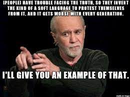 George Carlin on "soft language" - Album on Imgur