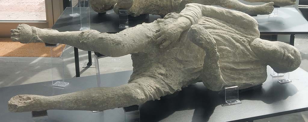 Pompeii Casts. Victim number 15, known as "The Heavily Clothed Man".