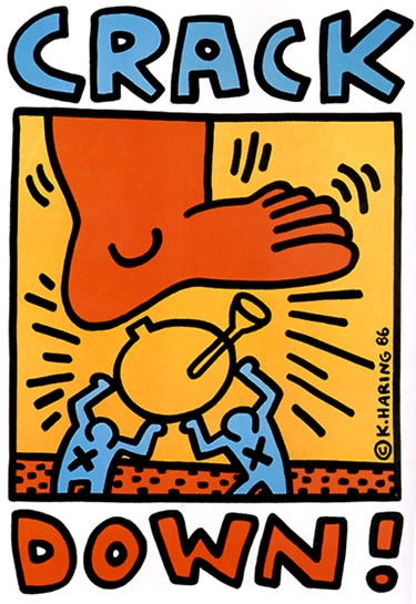 Crack Down, 1986 - Keith Haring