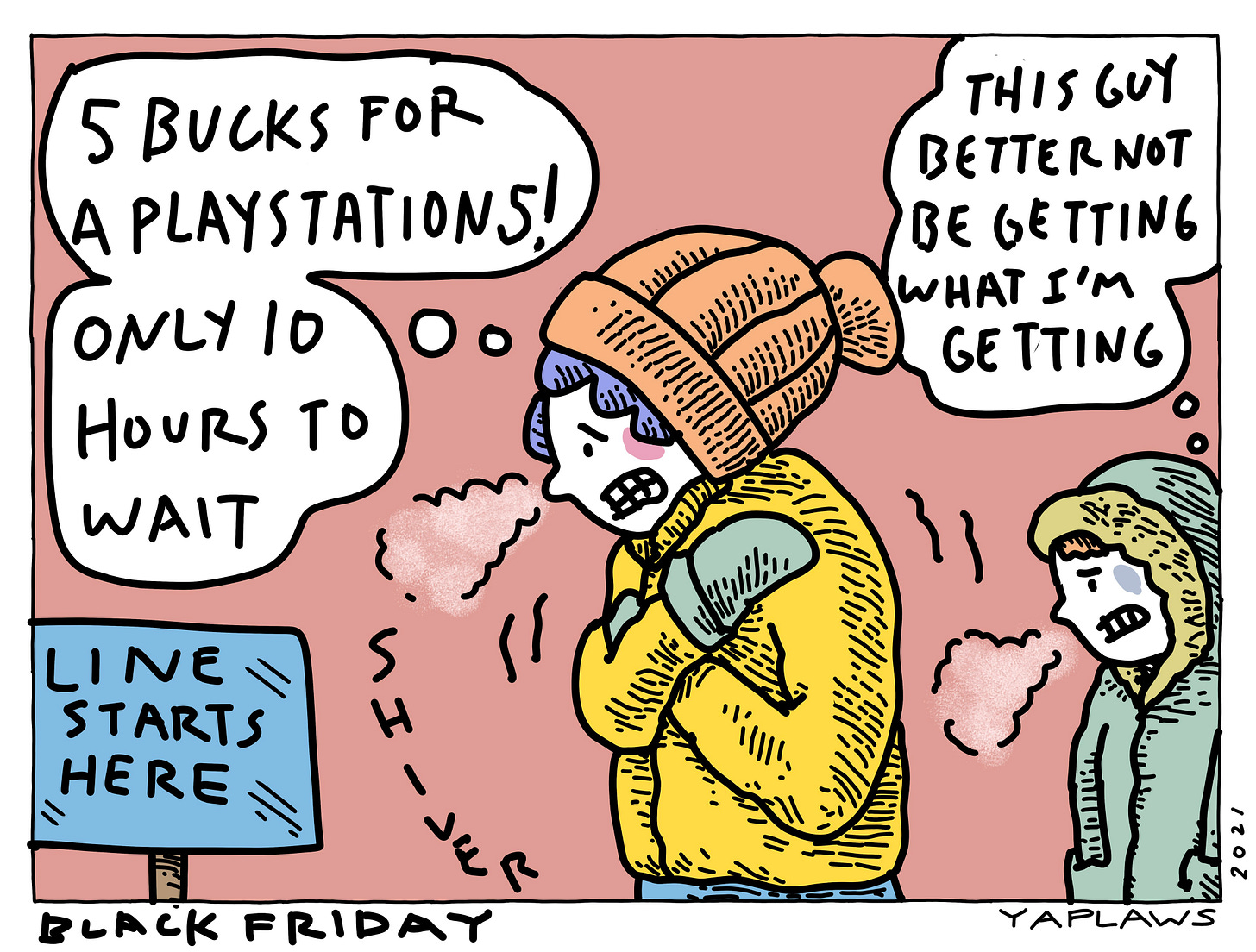 Waiting online for black friday deals
