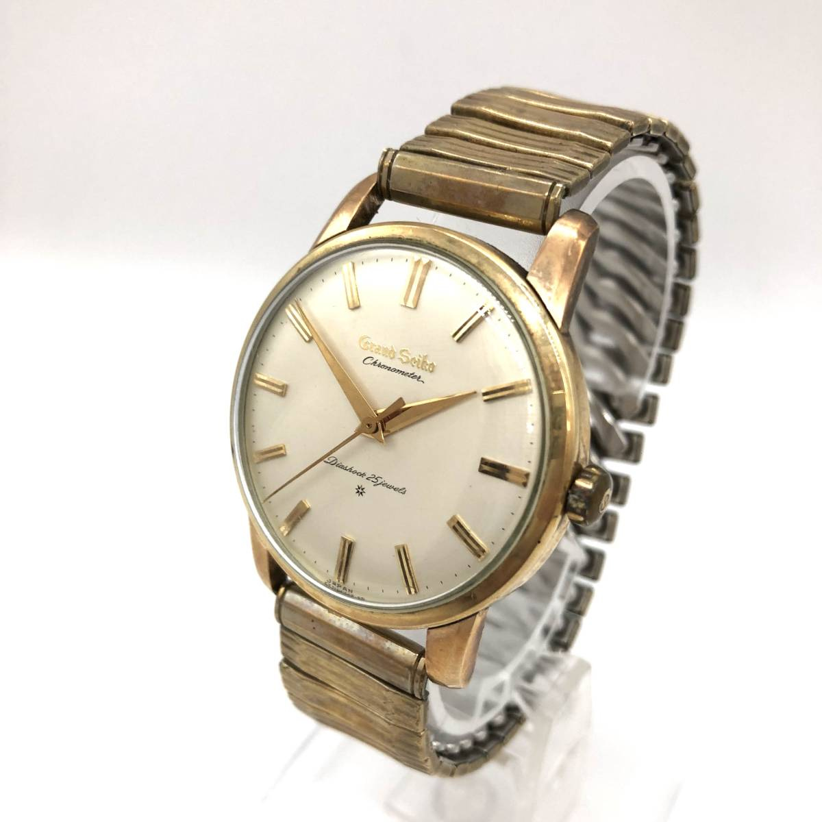 【中古】GRAND SEIKO グランドセイコー DIASHOCK 25石 メンズ 手巻 腕時計 稼働品