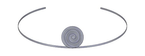Circlet wire headband with spiral motif, seeing in a post session thought after the Gateway Experience Wave 2 Patterning