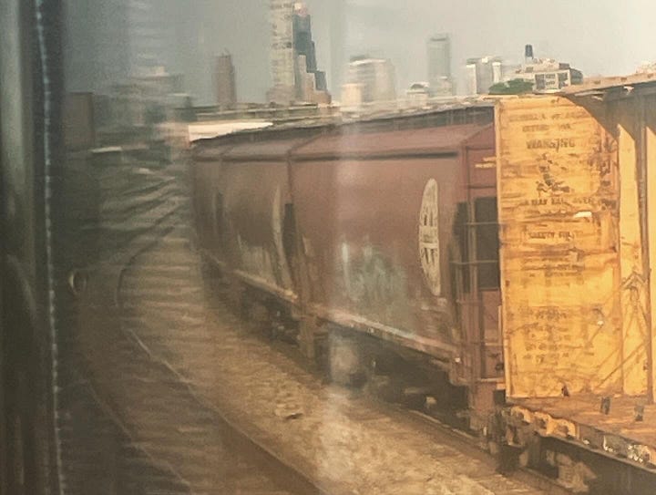 Images on the rails between Fort Madison, Iowa, and Chicago, Illinois, May 31 - June 2, 2024.