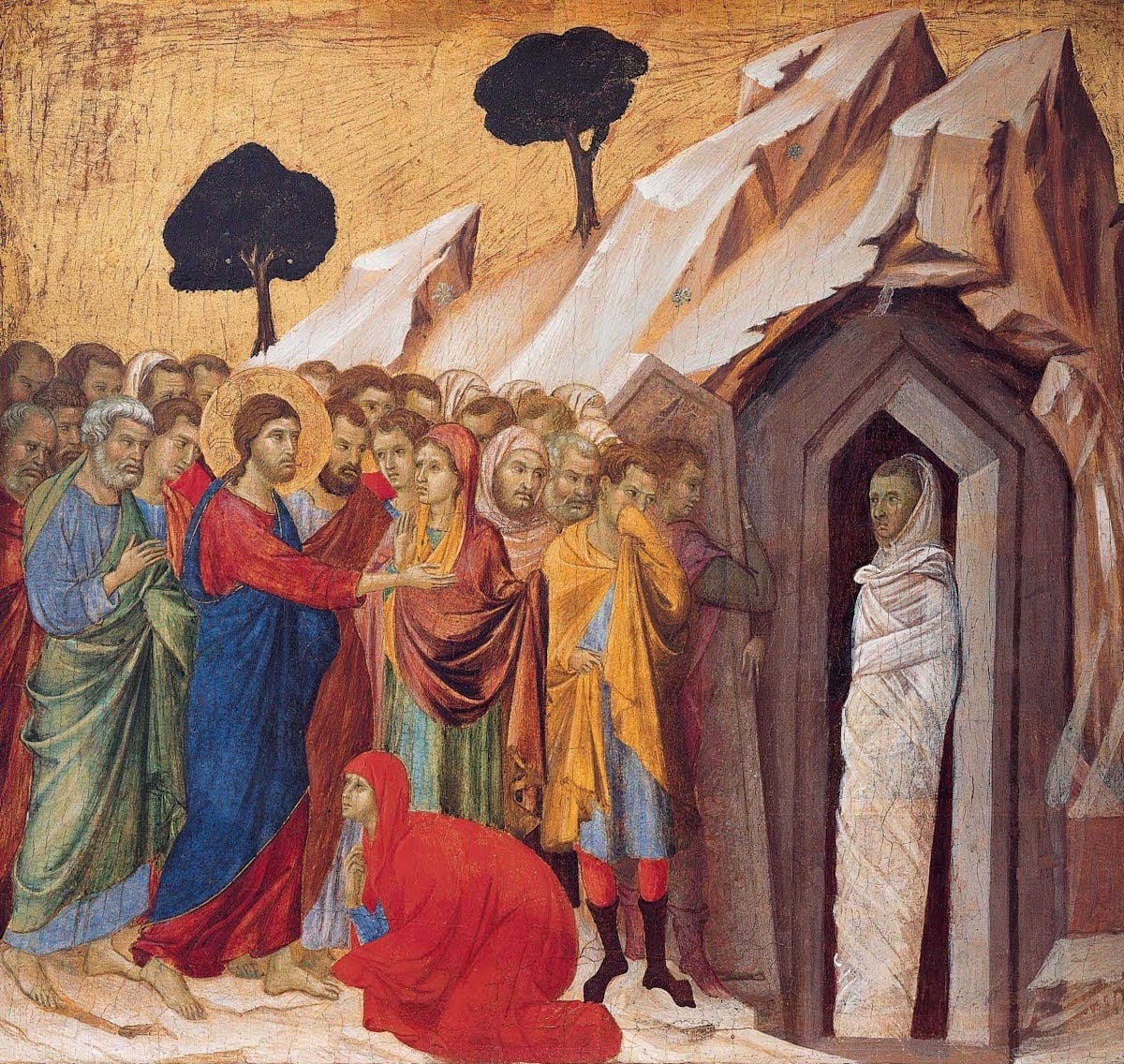 The Raising of Lazarus - Duccio di Buoninsegna — Google Arts & Culture