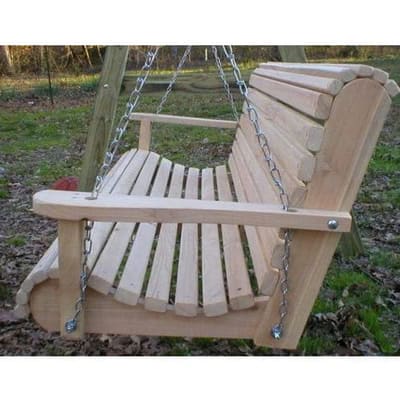 Three different styles of porch swing benches