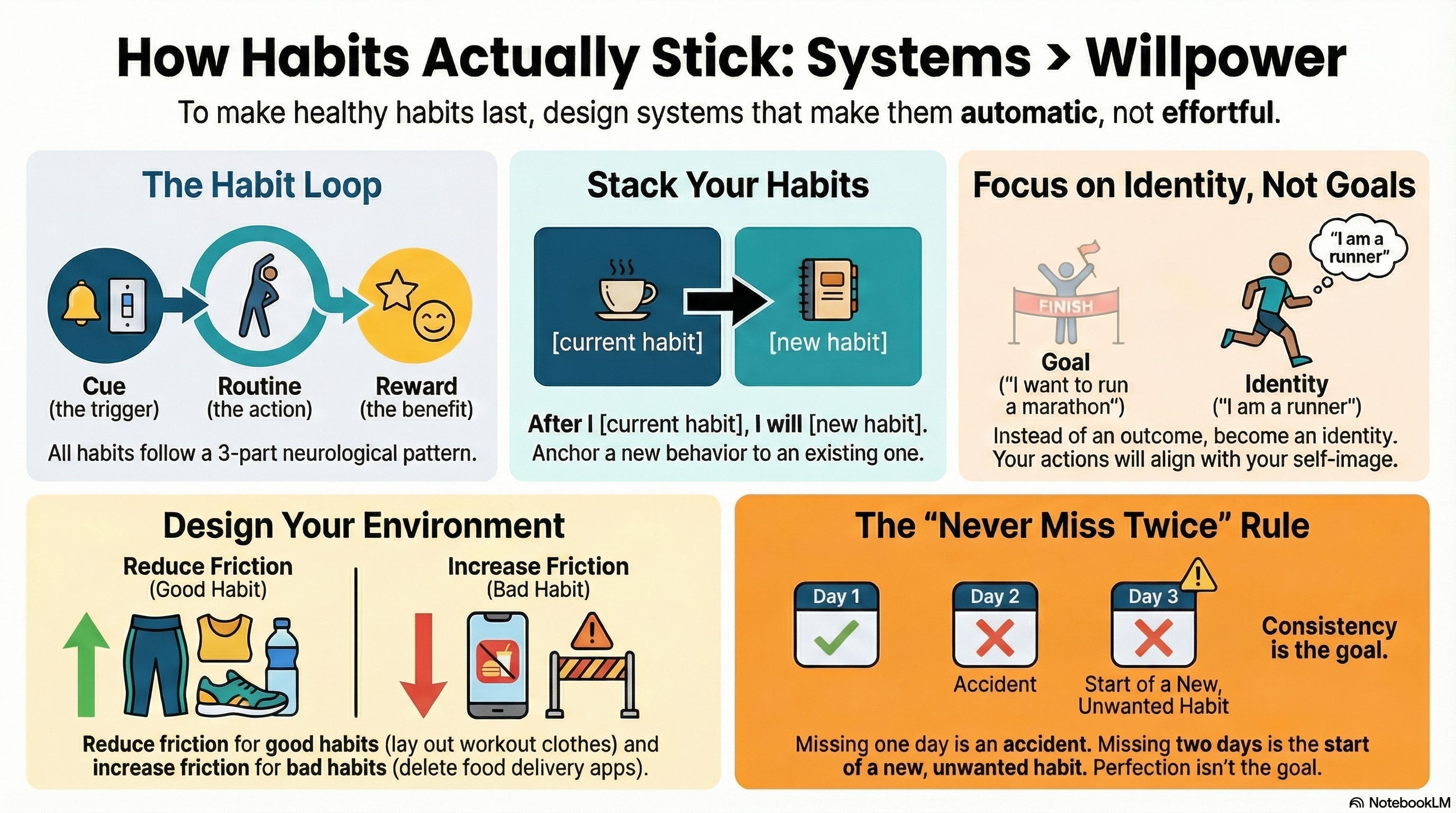 How to Make Healthy Habits Actually Stick (Without Relying on Willpower)