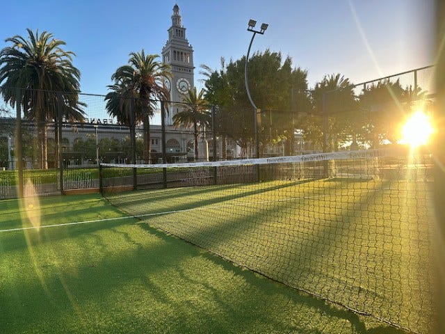 Park Padel's Embarcadero Court at Sunrise